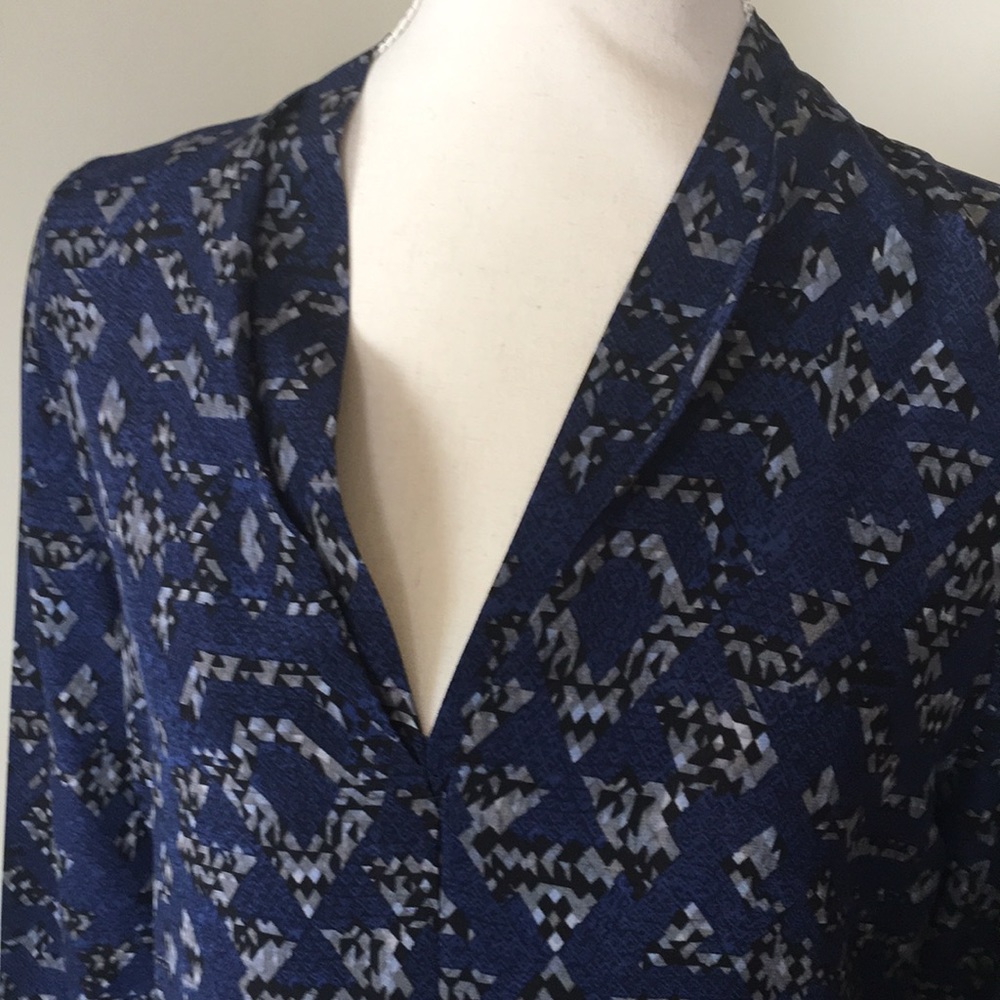 Barney’s Silk Abstract Print Blouse - image 3